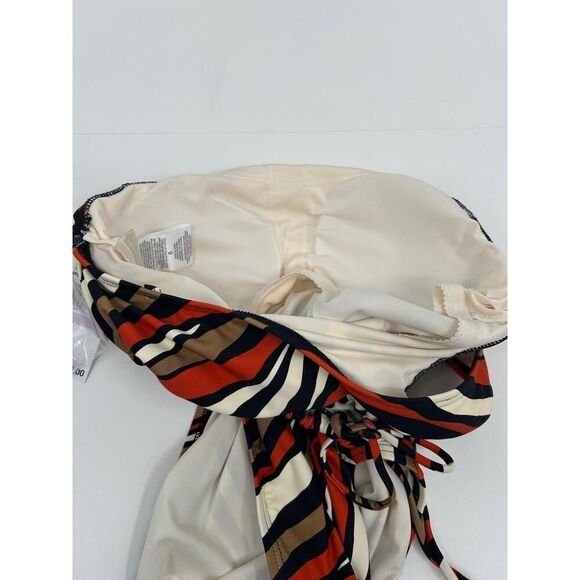 NWT MICHAEL Michael Kors PD62FY2 Zebra Cut-Out One-Shoulder Swimsuit 6 - Picture 9 of 11